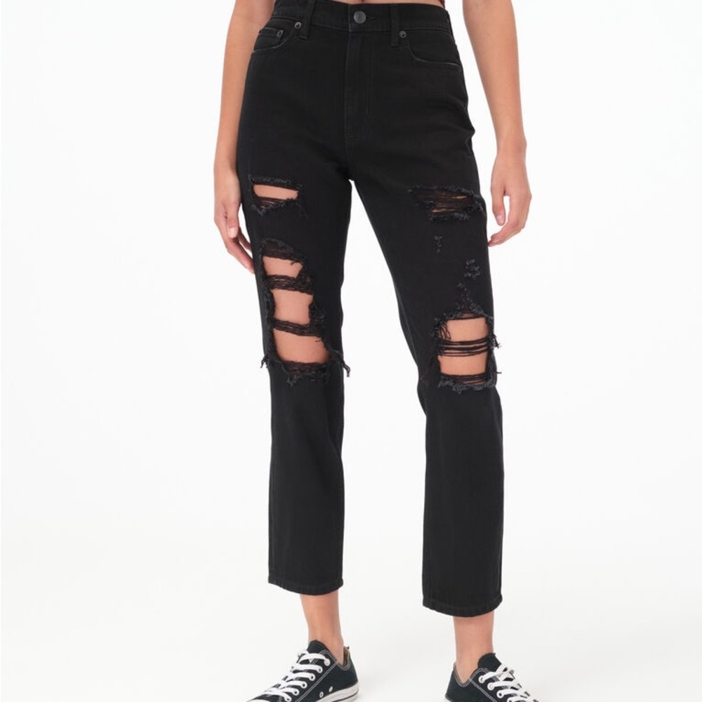 aeropostale size 4 black mom jeans